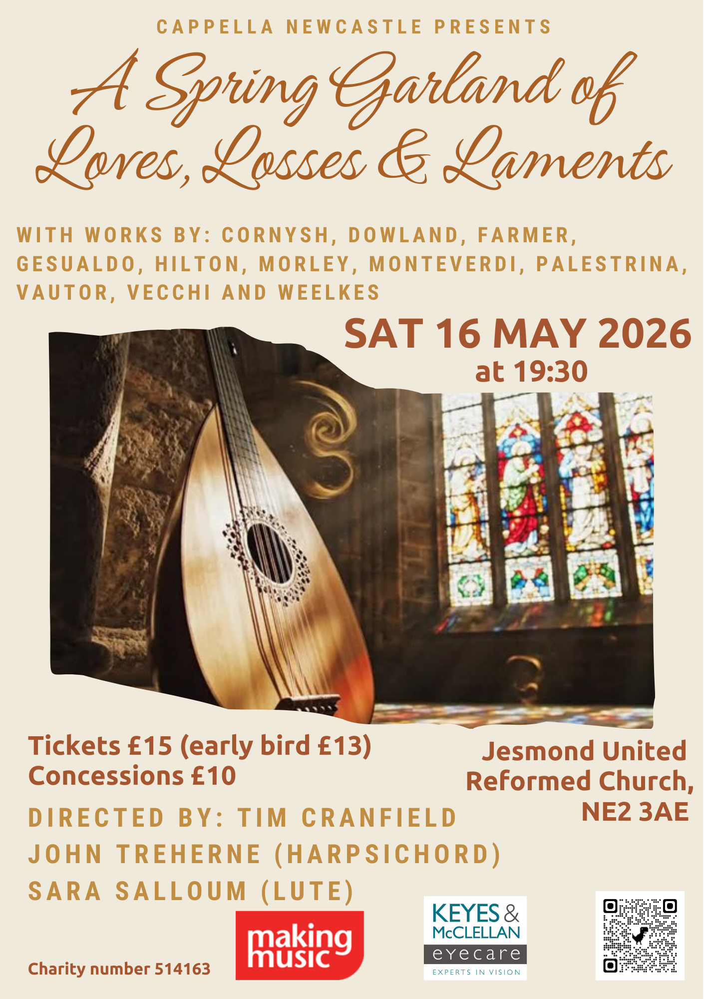 Cappella Concert: 16 May: A Spring Garland